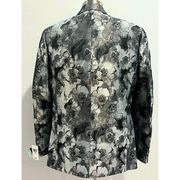 Paisley & Gray Blazer Men Size 42R Slim Fit Floral Shimmer Silver Preppy Elegant - Picture 10 of 15